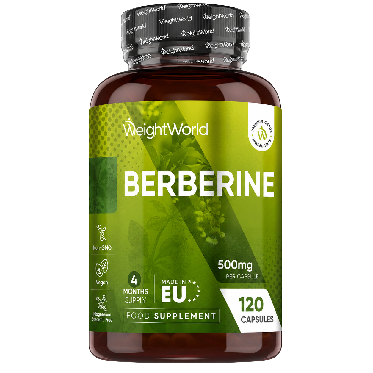 WeightWorld Pure Berberine 500mg 120 Capsules
