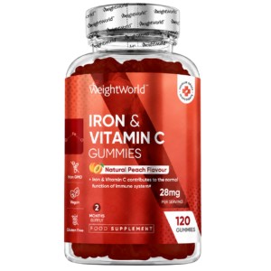WeightWorld Iron and Vitamin C Gummies 28mg 120 Gummies