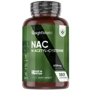 weightworld n acetyl cysteine (nac) 600mg 180 capsules