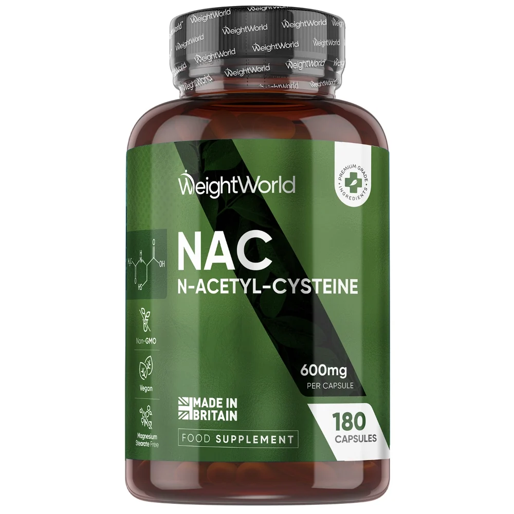 weightworld n acetyl cysteine (nac) 600mg 180 capsules weightworld n acetyl cysteine (nac) 600mg 180 capsules